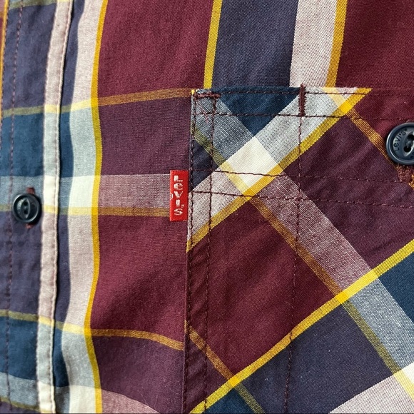 Levi Strauss Red Check Button Long Sleeve Shirt - Picture 5 of 12